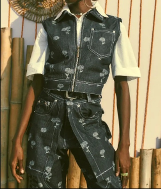 Zaggi Wears denim set detail