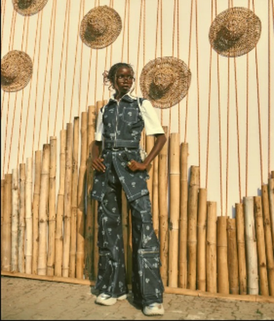 Zaggi Wears printed denim two-piece set